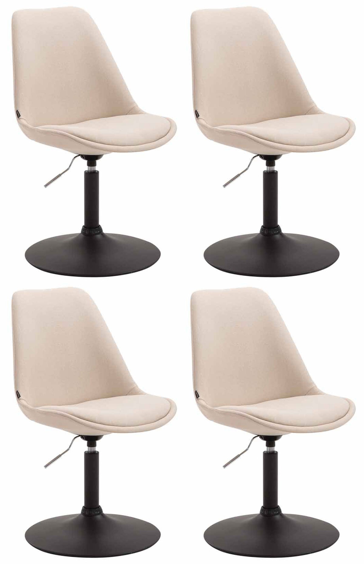 4er Set St�hle Maverick B Stoff - creme