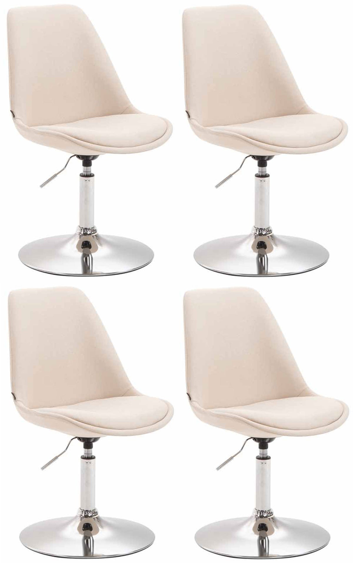 4er Set St�hle Maverick C Stoff - creme