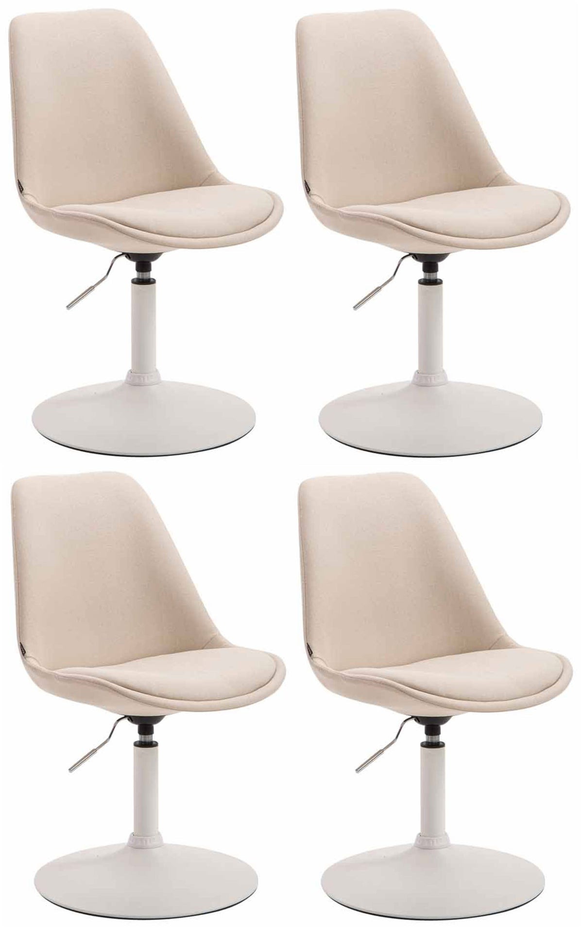 4er Set St�hle Maverick W Stoff - creme