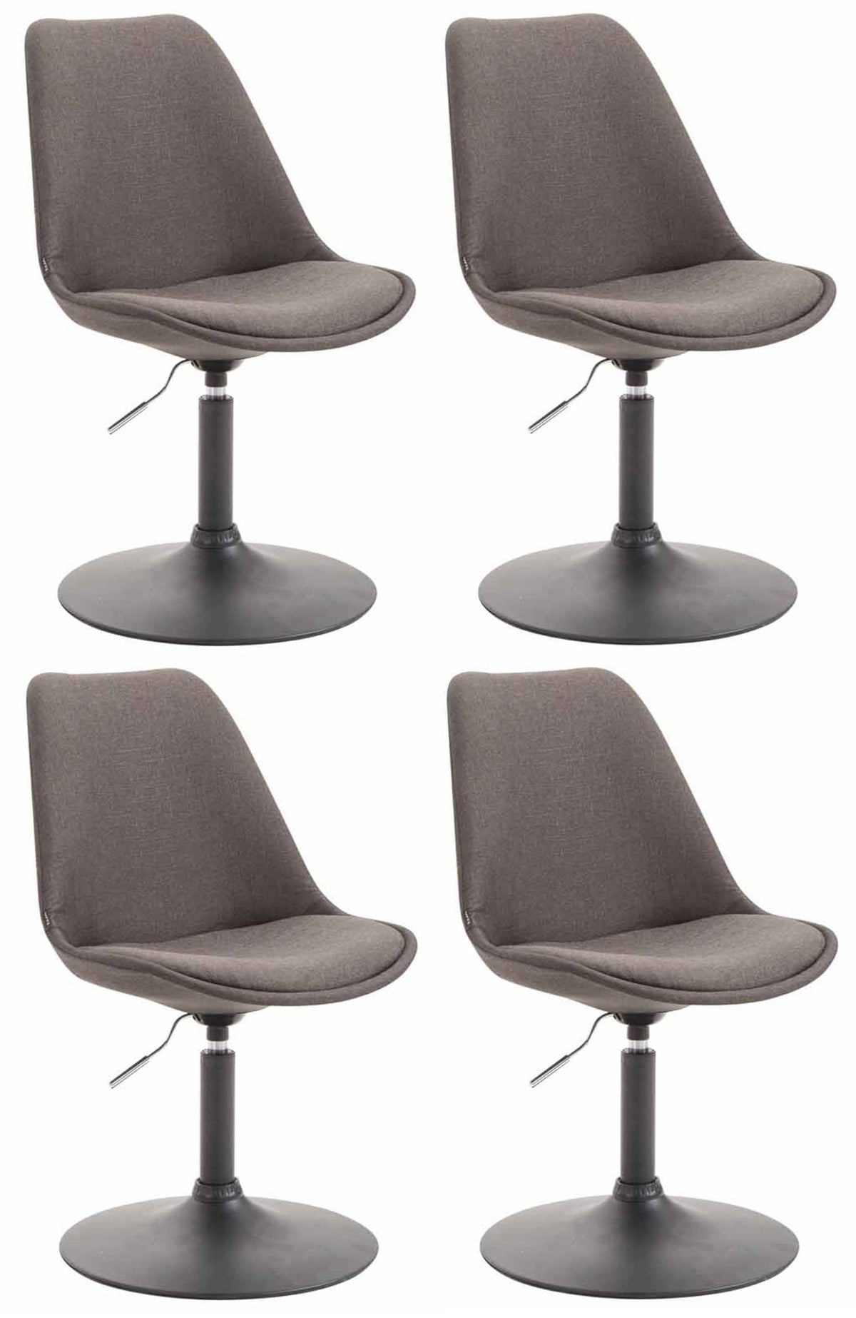 4er Set St�hle Maverick B Stoff - dunkelgrau