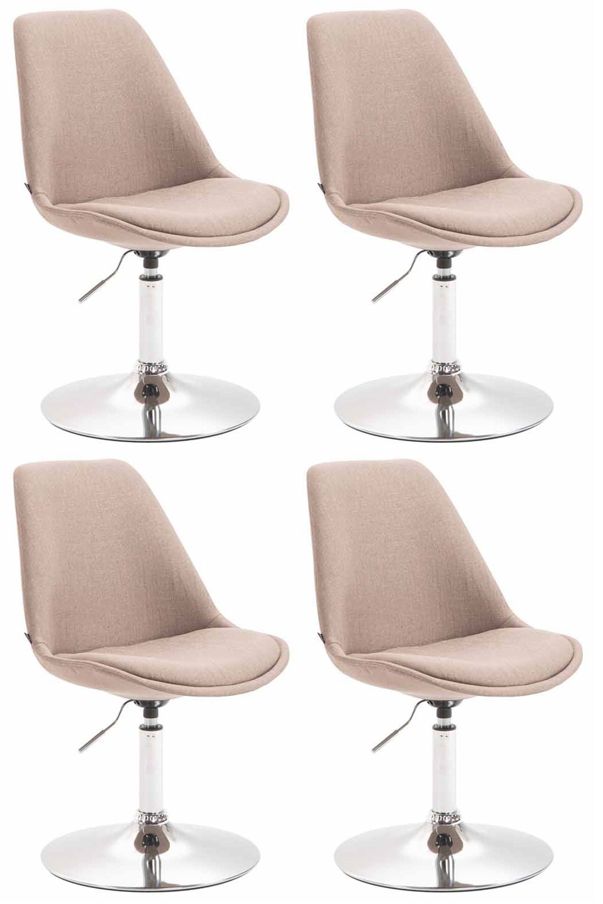 4er Set St�hle Maverick C Stoff - taupe
