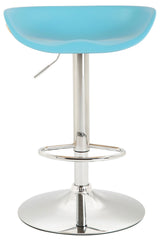 4er Set Barhocker Anaheim Kunststoff chrom - blau