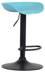 4er Set Barhocker Anaheim Kunststoff schwarz - blau