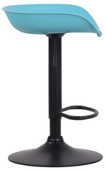 4er Set Barhocker Anaheim Kunststoff schwarz - blau