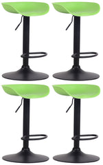 4er Set Barhocker Anaheim Kunststoff schwarz - gr�n
