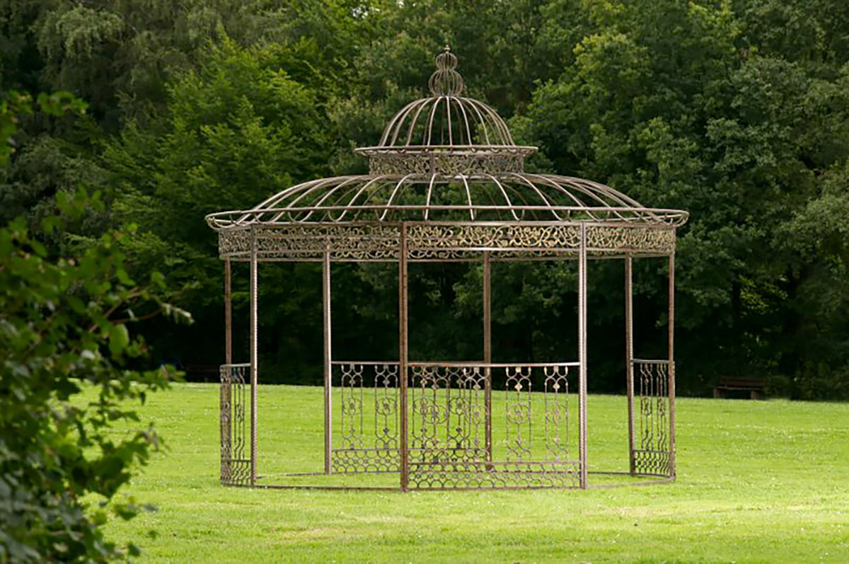 Luxus Pavillon Romantik rund 350 cm - bronze