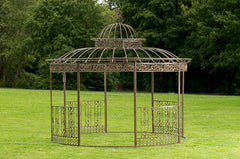 Luxus Pavillon Romantik rund 350 cm - bronze