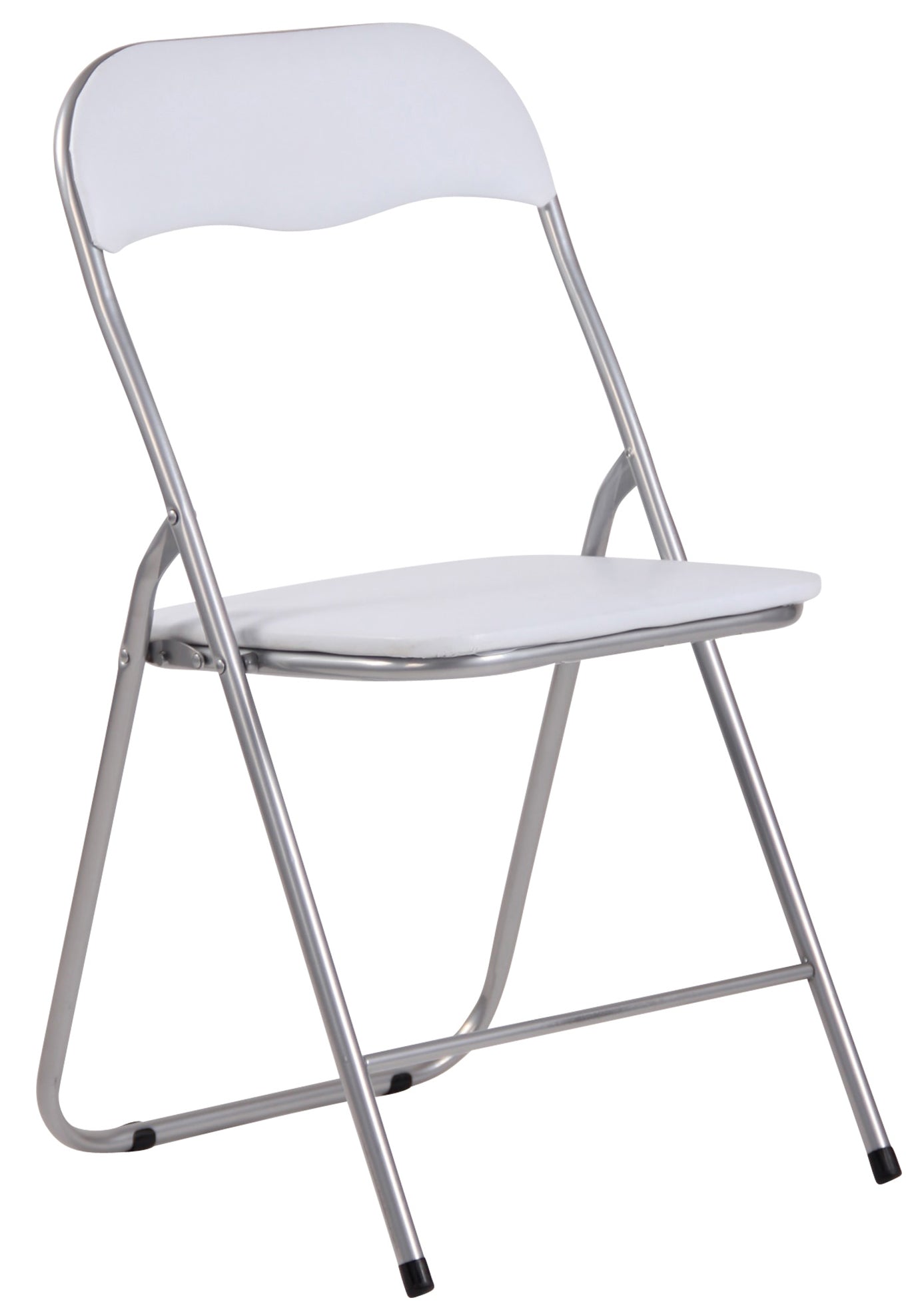 2er Set Klappstuhl Felix - weiß/silber by Dropshipping-Europe – Möbel