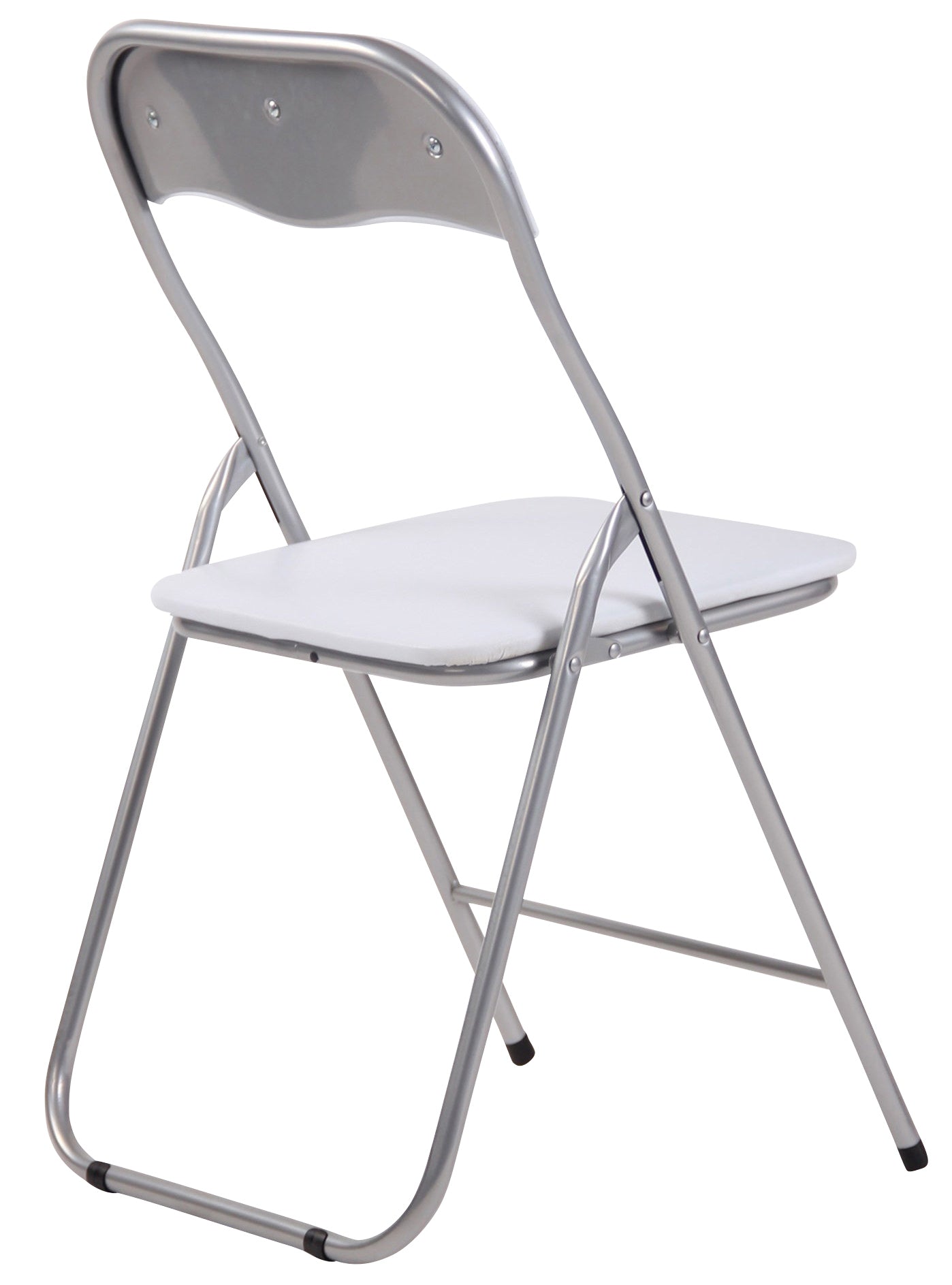 2er Set Klappstuhl Felix - weiß/silber by Dropshipping-Europe – Möbel