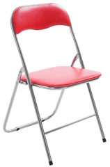 4er Set Klappstuhl Felix - rot/silber