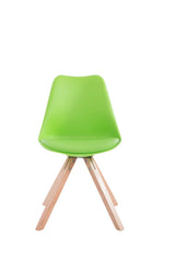 4er Set St�hle Toulouse Kunstleder Natura Square - gr�n