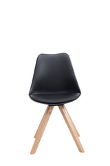 4er Set St�hle Toulouse Kunstleder Natura Square - schwarz