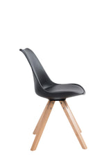 4er Set St�hle Toulouse Kunstleder Natura Square - schwarz