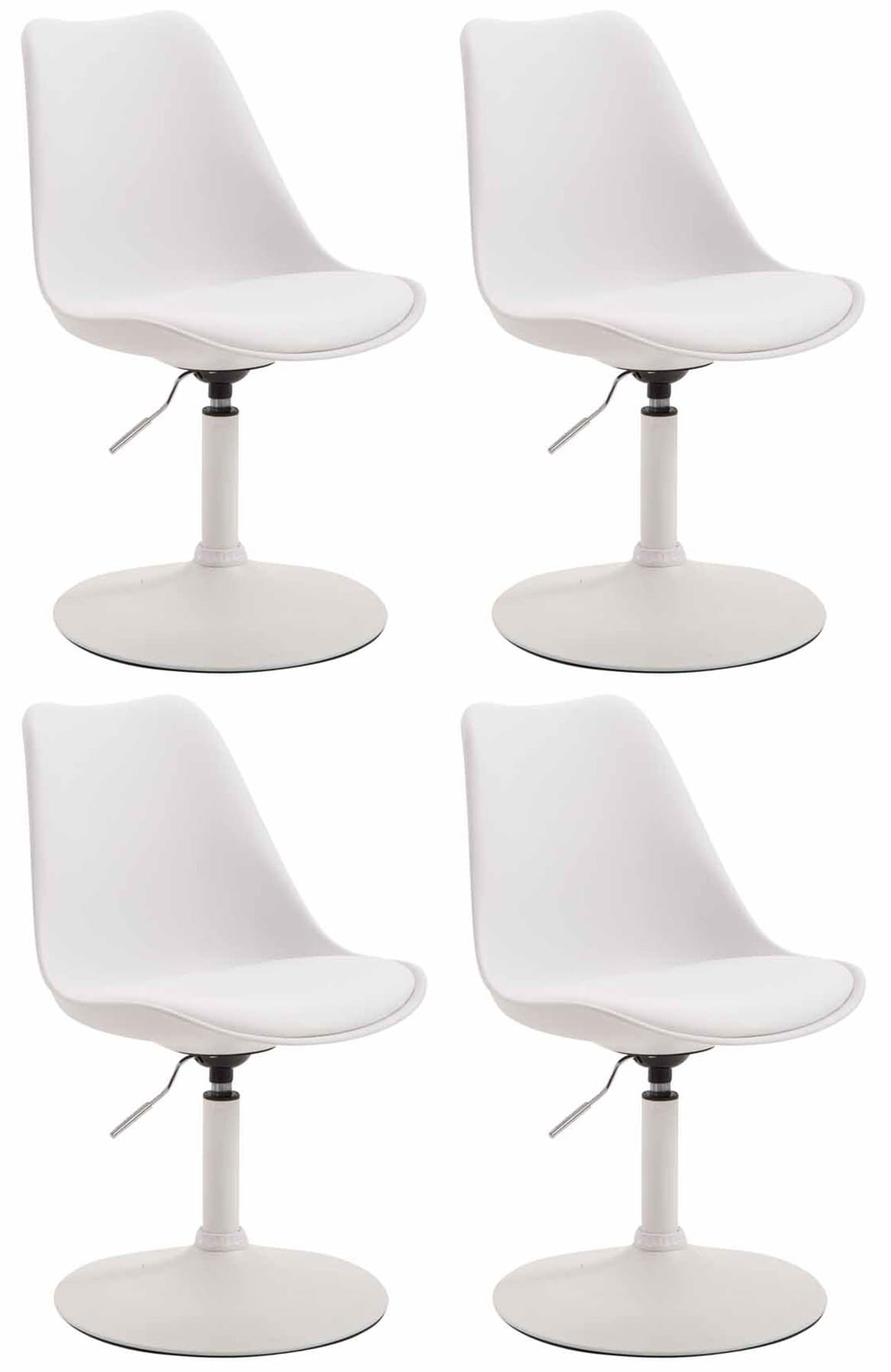 4er Set Esszimmerst�hle Maverick W Kunststoff - wei�