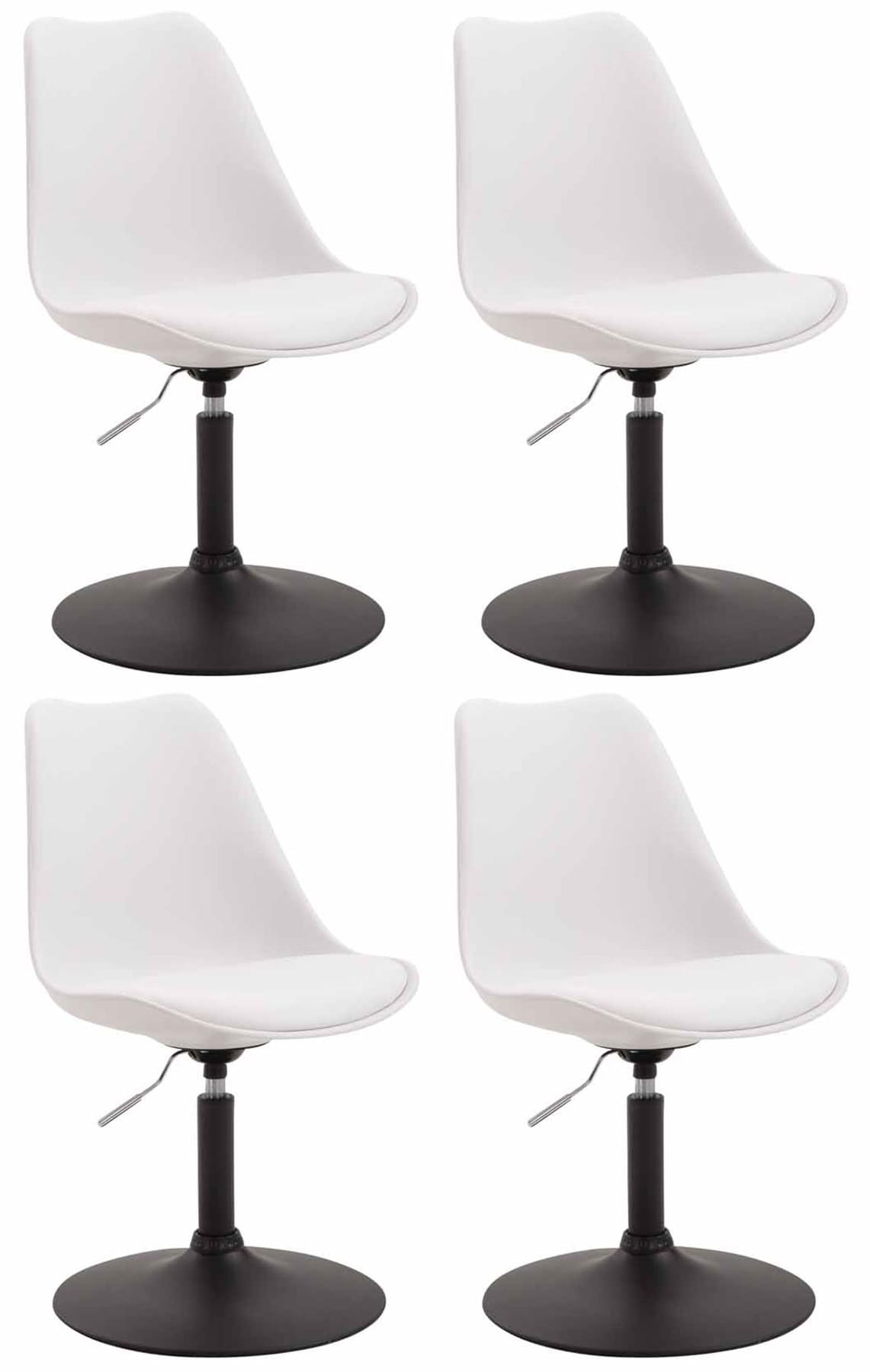 4er Set Esszimmerst�hle Maverick B Kunststoff - wei�
