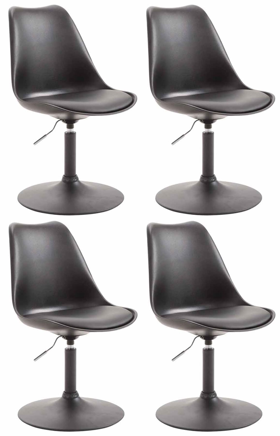4er Set Esszimmerst�hle Maverick B Kunststoff - schwarz