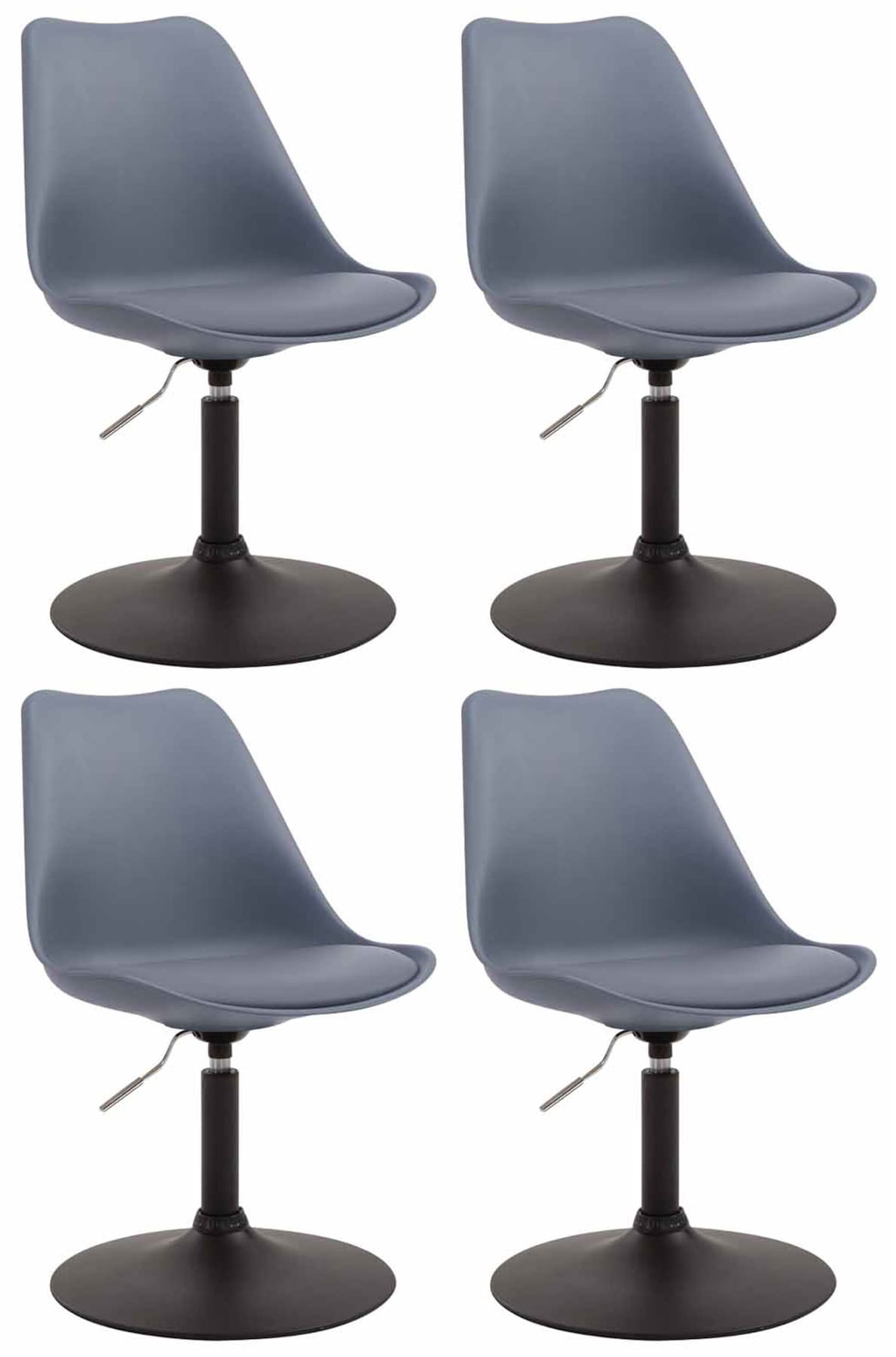 4er Set Esszimmerst�hle Maverick B Kunststoff - grau