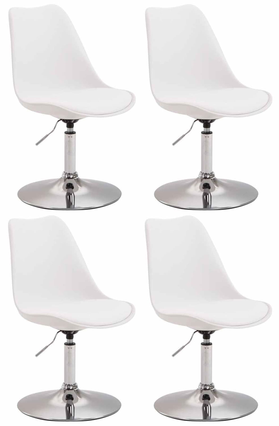4er Set Esszimmerst�hle Maverick C Kunststoff - wei�