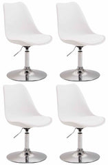 4er Set Esszimmerst�hle Maverick C Kunststoff - wei�