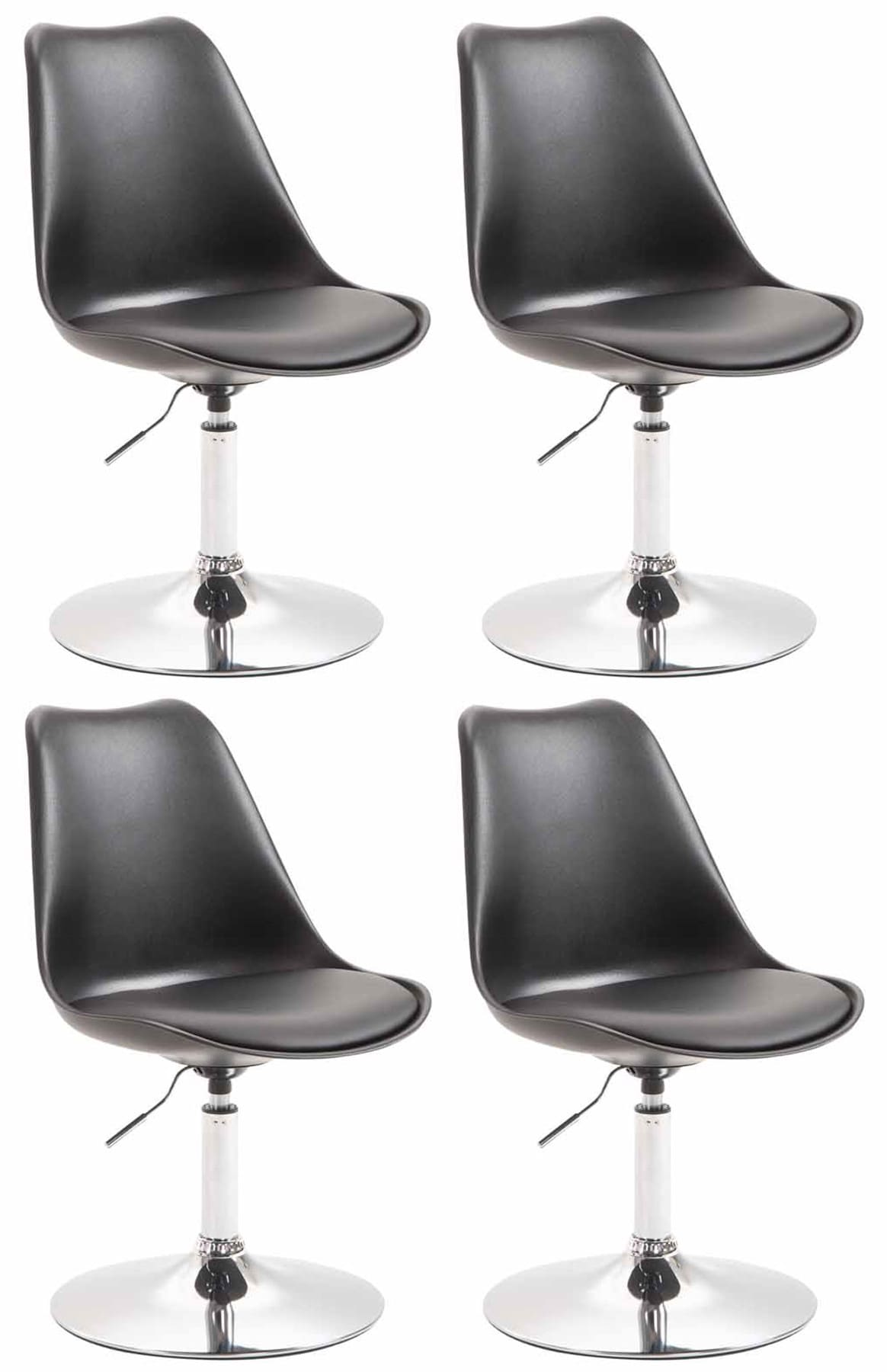 4er Set Esszimmerst�hle Maverick C Kunststoff - schwarz