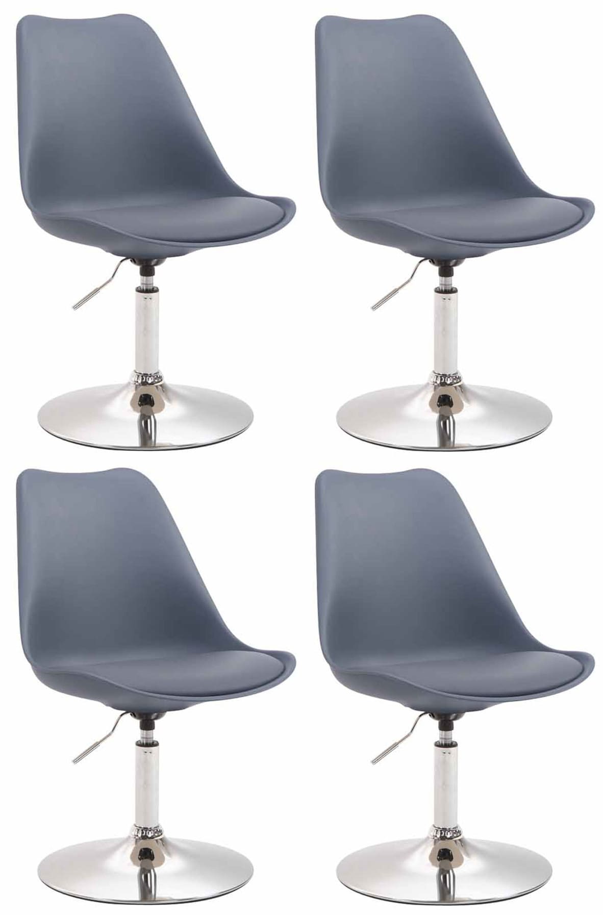 4er Set Esszimmerst�hle Maverick C Kunststoff - grau