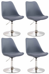 4er Set Esszimmerst�hle Maverick C Kunststoff - grau