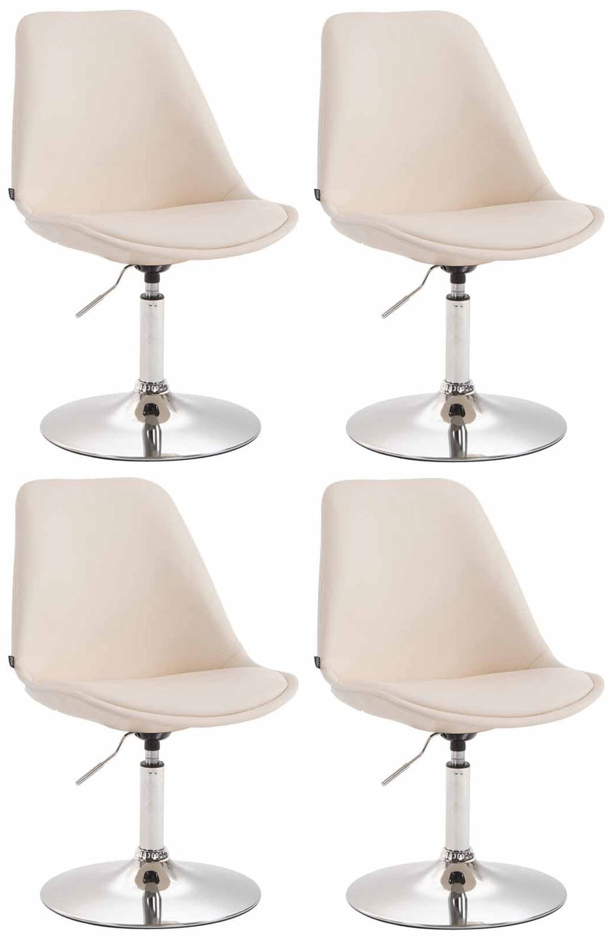 4er Set Esszimmerst�hle Maverick C Kunstleder - creme