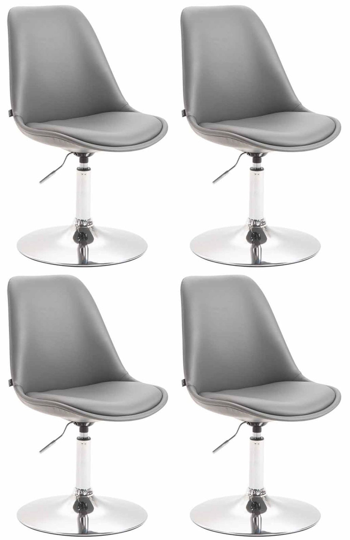 4er Set Esszimmerst�hle Maverick C Kunstleder - grau