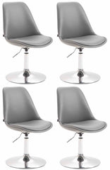4er Set Esszimmerst�hle Maverick C Kunstleder - grau