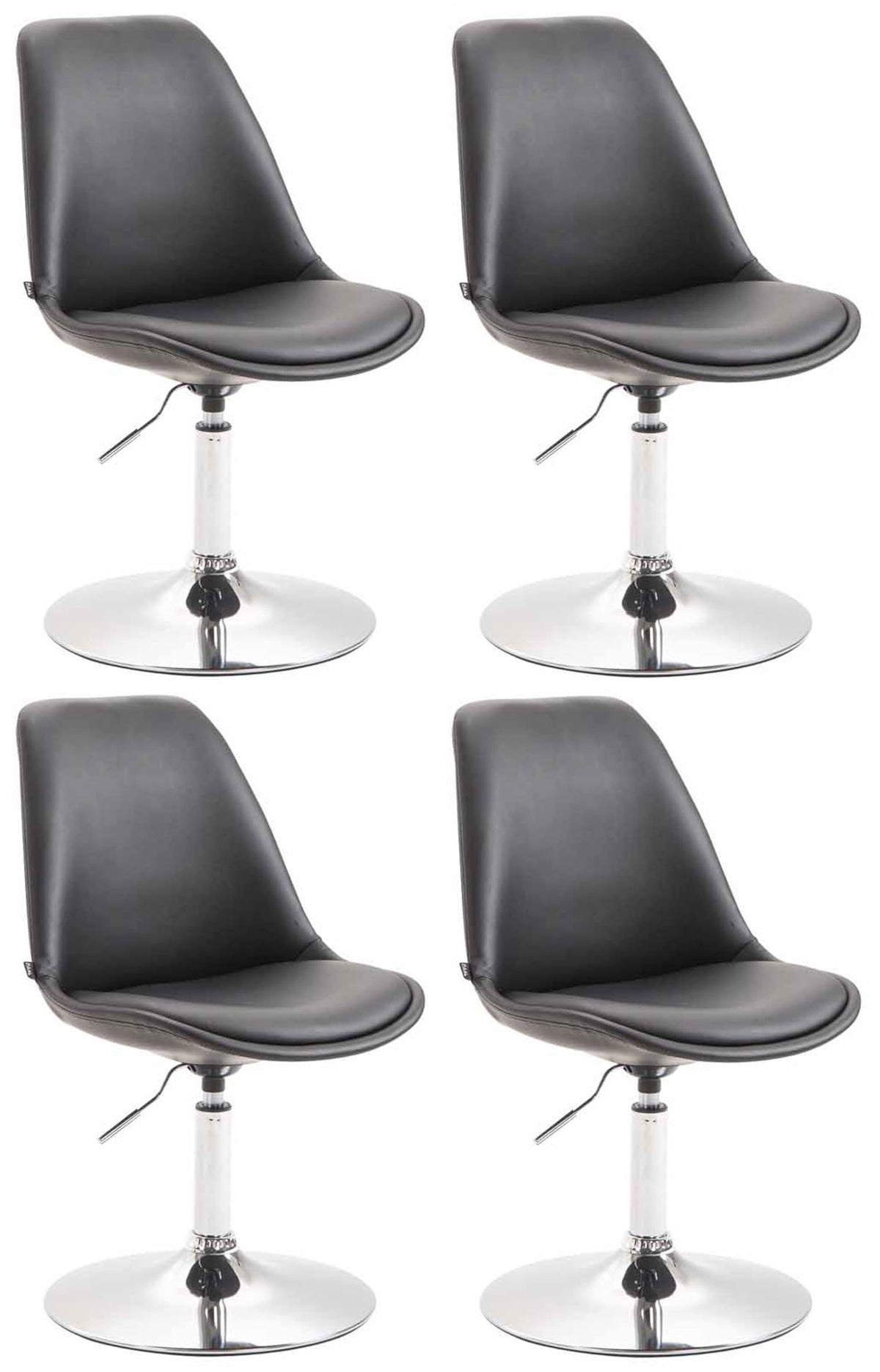4er Set Esszimmerst�hle Maverick C Kunstleder - schwarz