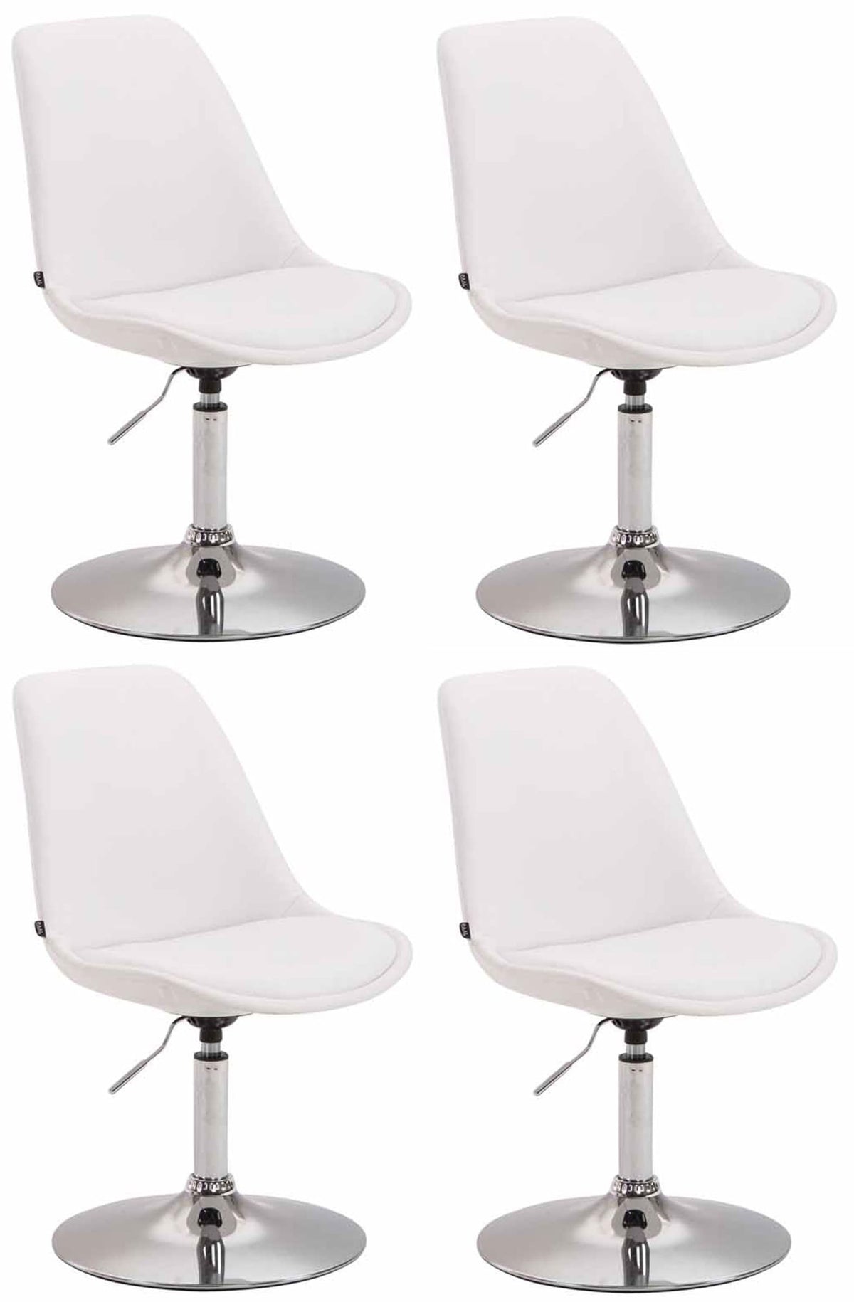 4er Set Esszimmerst�hle Maverick C Kunstleder - wei�