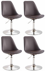 4er Set Esszimmerst�hle Maverick C Kunstleder - braun
