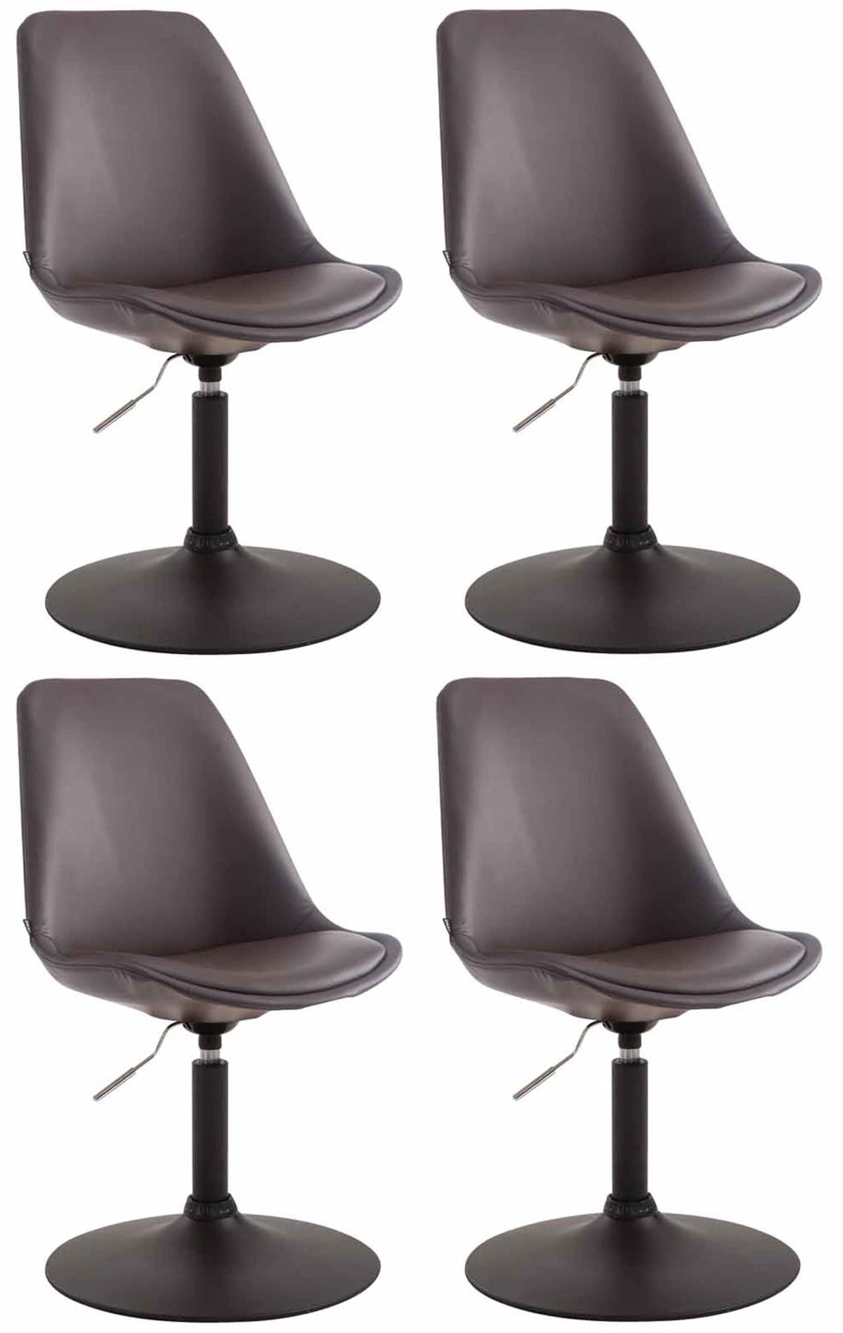 4er Set Esszimmerst�hle Maverick B Kunstleder - braun