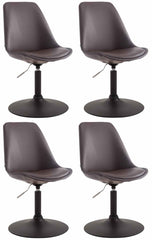 4er Set Esszimmerst�hle Maverick B Kunstleder - braun