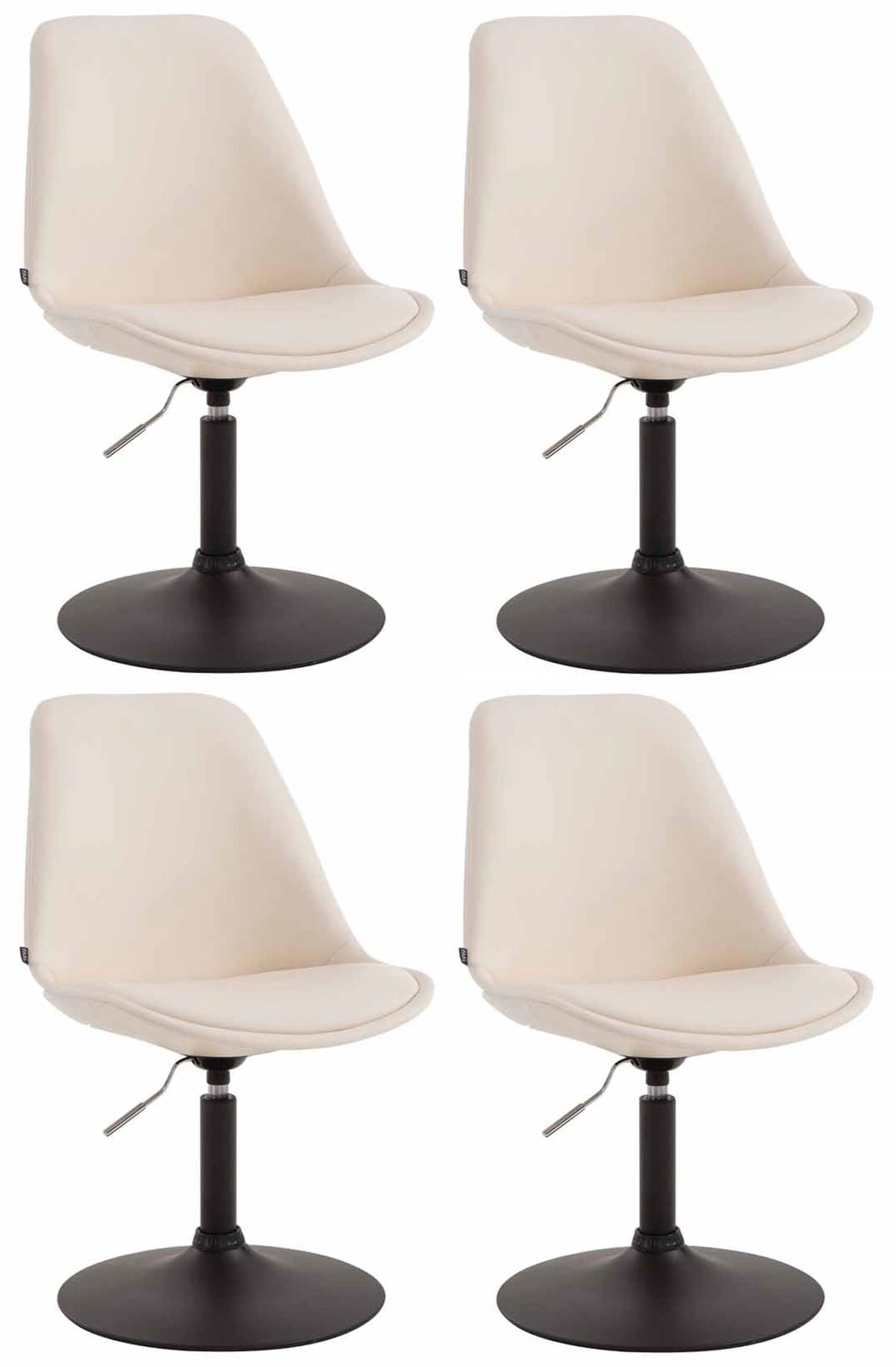 4er Set Esszimmerst�hle Maverick B Kunstleder - creme