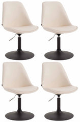 4er Set Esszimmerst�hle Maverick B Kunstleder - creme