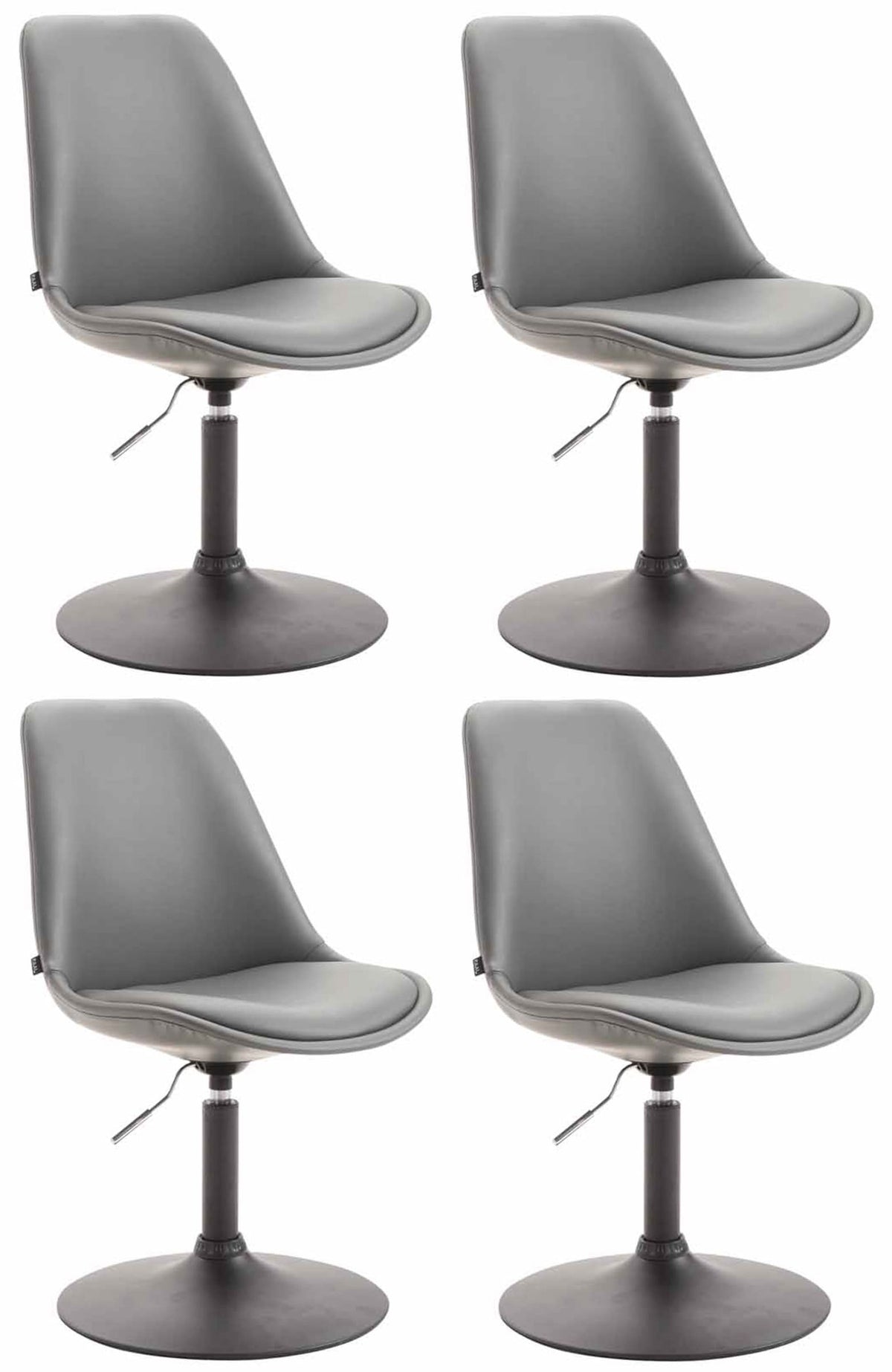 4er Set Esszimmerst�hle Maverick B Kunstleder - grau