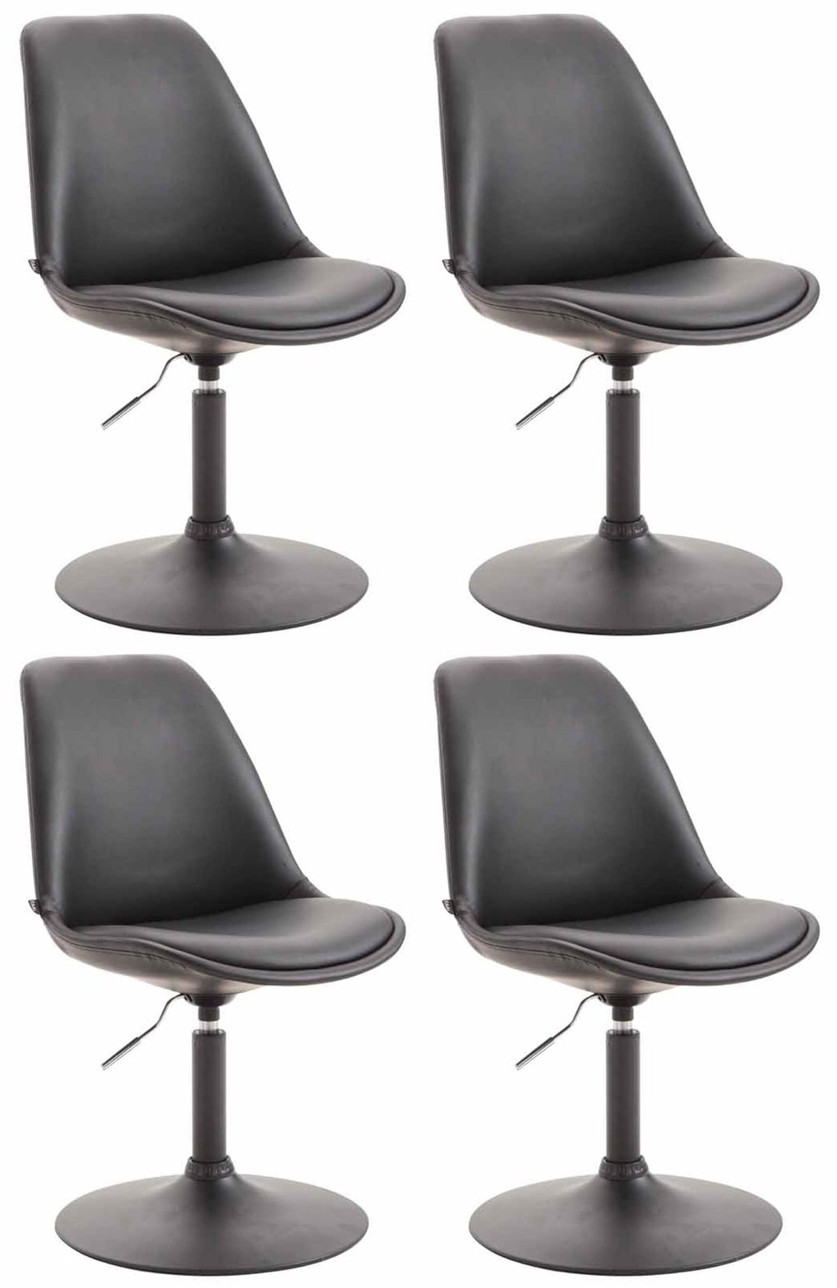 4er Set Esszimmerst�hle Maverick B Kunstleder - schwarz