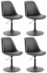 4er Set Esszimmerst�hle Maverick B Kunstleder - schwarz