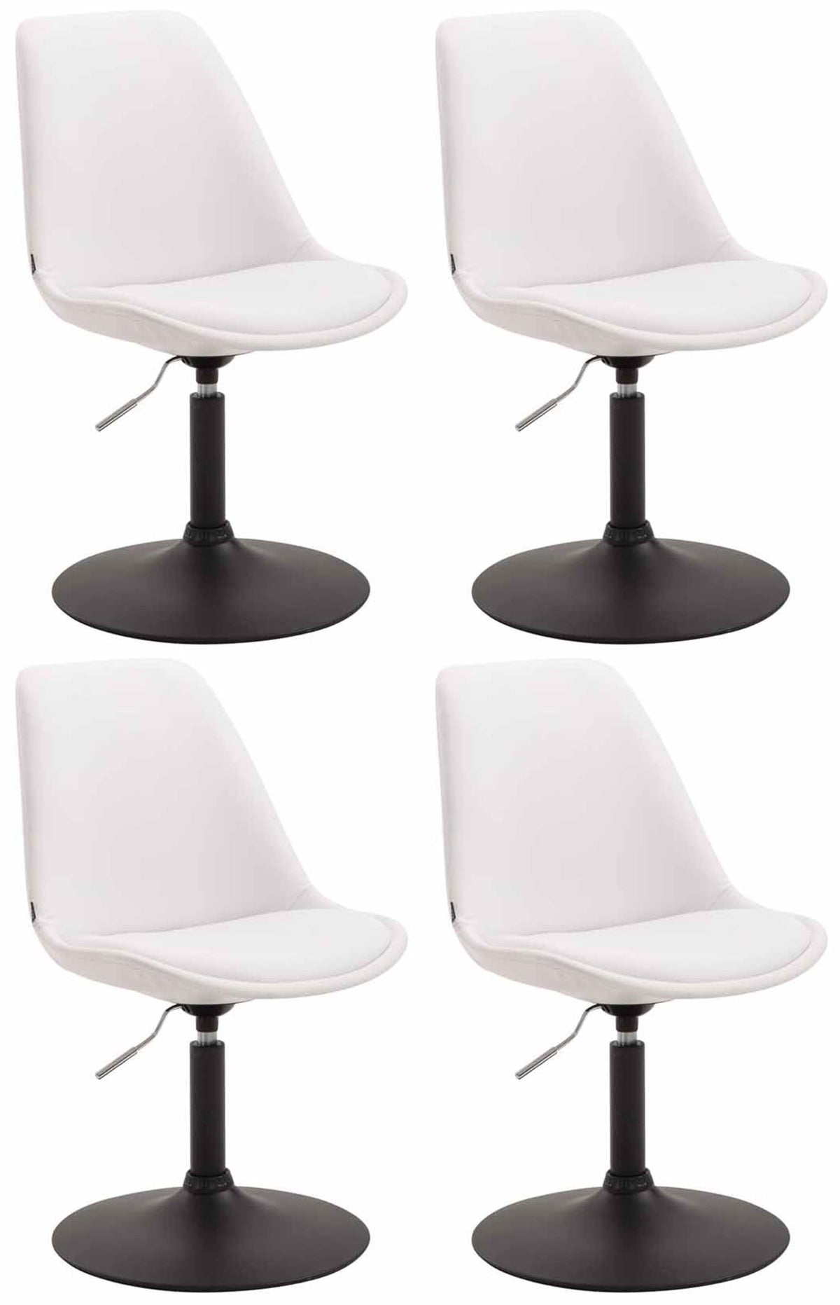 4er Set Esszimmerst�hle Maverick B Kunstleder - wei�