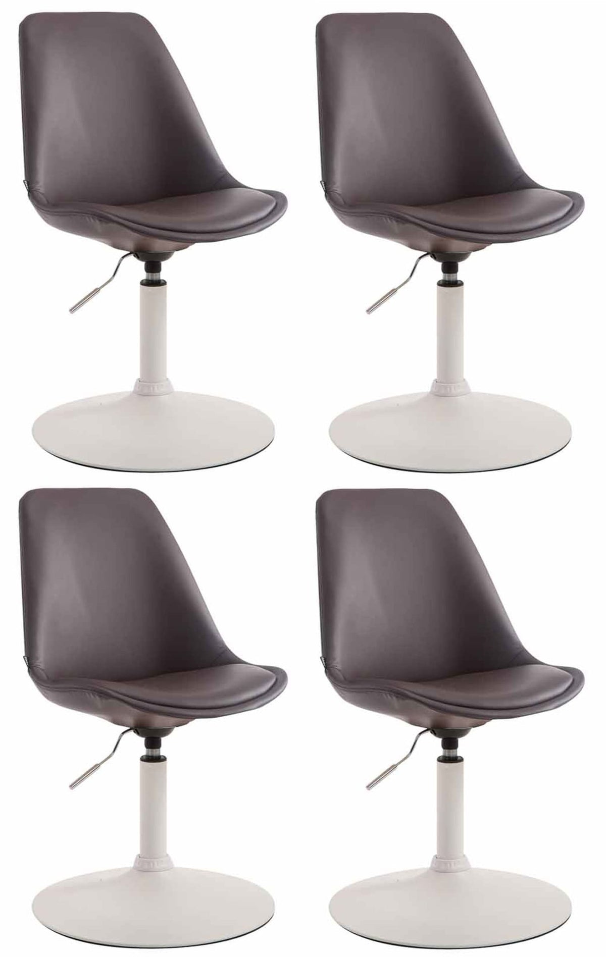 4er Set Esszimmerst�hle Maverick W Kunstleder - braun
