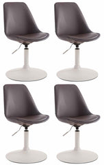 4er Set Esszimmerst�hle Maverick W Kunstleder - braun