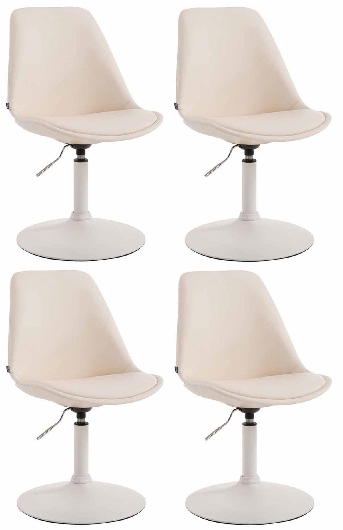 4er Set Esszimmerst�hle Maverick W Kunstleder - creme