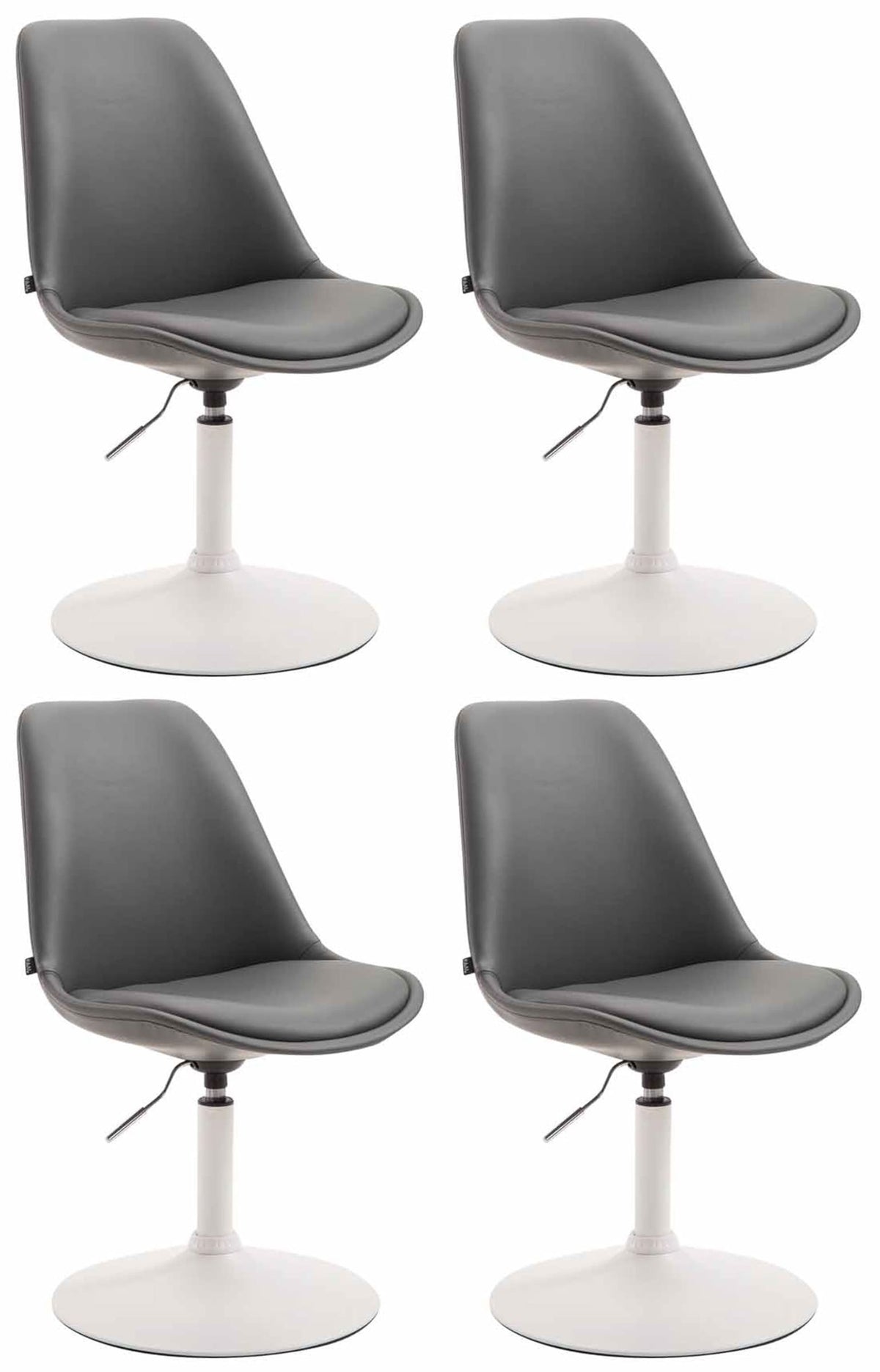 4er Set Esszimmerst�hle Maverick W Kunstleder - grau