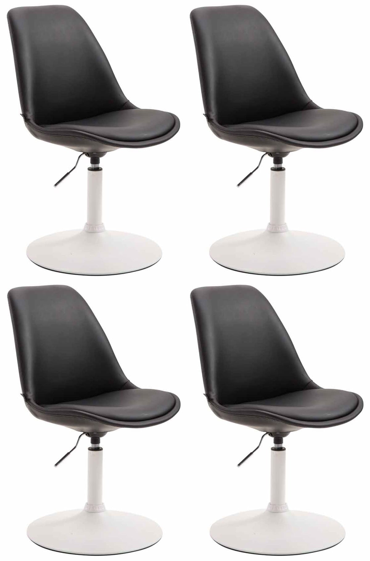 4er Set Esszimmerst�hle Maverick W Kunstleder - schwarz