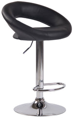 2er Set Barhocker Olinda Kunstleder chrom - schwarz