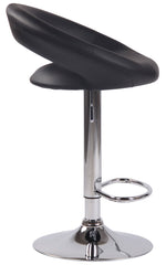 2er Set Barhocker Olinda Kunstleder chrom - schwarz