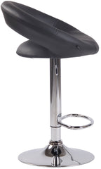 2er Set Barhocker Olinda Kunstleder chrom - grau