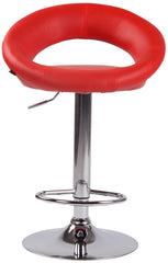 2er Set Barhocker Olinda Kunstleder chrom - rot