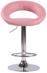 2er Set Barhocker Olinda Kunstleder chrom - pink